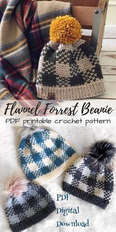 Crochet Fair Isle, Online Store Ideas, New Crochet Ideas, Fair Isle Crochet, Crochet Blanket Diy, Yarn Crafts For Kids, Crochet Hat For Beginners, Big Momma, Plaid Crochet