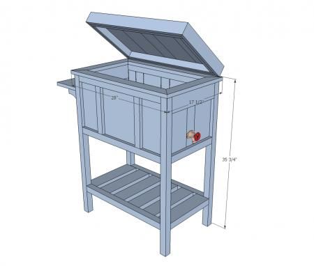 Deck Cooler, Pallet Cooler, Wood Cooler, Wooden Cooler, Diy Cooler, Patio Cooler, Cooler Stand, Wood Patio Furniture, Modern Style Furniture