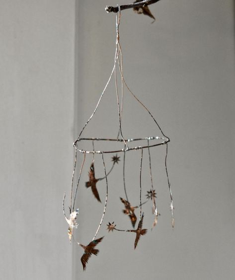 Rowan Macgregor, Wire Decorations, Wreath Garland, Flying Birds, Flying Bird, Mobile Art, Tin Art, Birds Flying, Wire Art