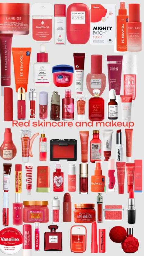 Red Skincare Aesthetic, Red Skin Care, Red Skincare, Peach And Lily, Laneige Lip Sleeping Mask, Lip Sleeping Mask, Lactic Acid, Red Aesthetic, Sleep Mask