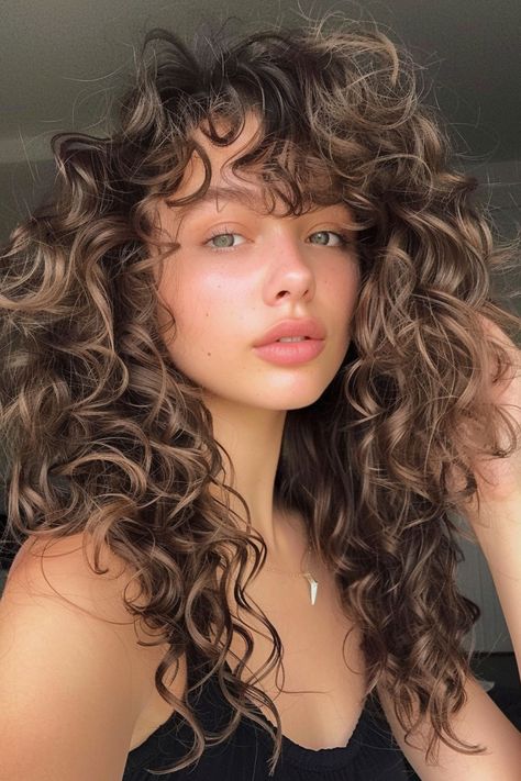 hair hairstyles,hair styles for long hair,hair cut,hair beauty,hair styles for medium hair,hair and skin and nails,hair hairstyling,hair length,hair straightener,hair drawing,hair cuts,hair colors #HairstyleTrends #HairTransformation #CurlyHairRoutine #BraidedHairstyles #HairColorInspiration #HairCareTips #ShortHairStyles #BalayageHair #WeddingHairstyles #HairAccessories #NaturalHair #HealthyHair #LongHairDontCare #MensHair #HairGoals #EasyHairstyles #HairGrowth #UpdoHairstyles #BlondeHair #HairProducts Cool Tone Curly Hair, Long Face Curly Hair, Curly Wavy Haircuts, Wispy Curly Bangs, Curly Wispy Bangs, Wispy Bangs Curly Hair, Long Curly Bangs, Curly Bangs Hairstyles, Short Layers Long Hair