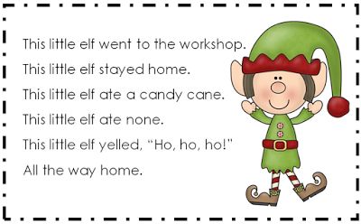 Holly's Hobbie: Kindergarten: This Little Elf ~ Poem and a Sale! Elf Song, Classroom Christmas Activities, December Lessons, Circle Time Songs, Kindergarten Songs, Toddler Dance, Preschool Language, Elf Activities, Finger Plays