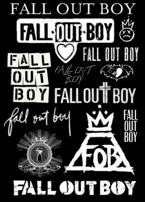 Fob Wallpaper, Fall Out Boy Logo, Fob Logo, Fall Out Boy Wallpaper, Logo Collage, Save Rock And Roll, Pop Punk Bands, Logo Search, My Wallpaper