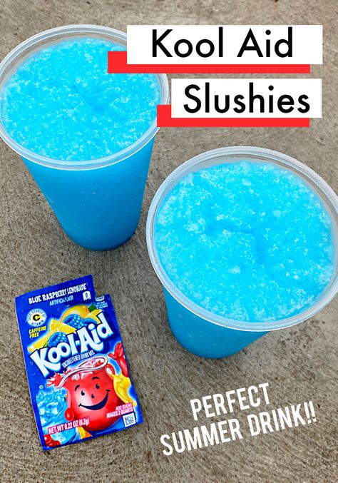 How To Make Kool Aid Slushies - Love and Marriage Apple Cider Doughnut Cake, Wrapped Meatballs, Apple Cider Doughnut, Memory Animals, Slushy Drinks, Blue Raspberry Lemonade, Frozen Treats Recipes, Flavor Combos, Slushie Recipe