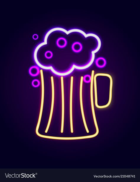 Neon Vector Art, Drinks Logo, Alcoholic Drink, Neon Aesthetic, Phone Backgrounds, Neon Sign, Vector Art, Adobe Illustrator, Alcoholic Drinks