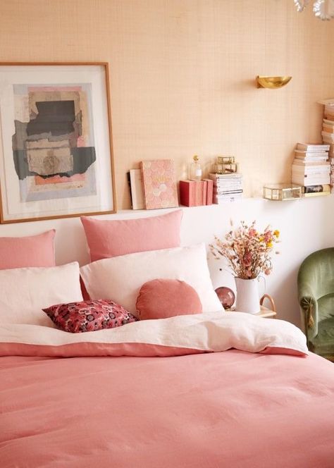 Peach Bedroom, Peach Aesthetic, Round Cushion, Cute Bedroom Decor, Room Design Bedroom, Bedroom Aesthetic, Aesthetic Bedroom, Dream Bedroom, Aesthetic Room Decor