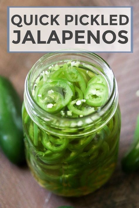 Quick pickled jalapenos are a life saver for jalapeno fans that want a pickled jalapeños right now! These pickled jalapeños are ready for use in all of your recipes in under an hour. #jalapenos #condiments #spicy #recipe Quick Jalapeño Pickle, Crisp Pickled Jalapenos, How To Pickle Jalapenos Quick, Quick Jalapeno Pickle, Quick Pickled Jalapenos Recipe, Easy Pickled Jalapenos Recipe, Frozen Jalapeno Recipes, Quick Pickled Jalapenos, Pickled Jalapeno Recipe