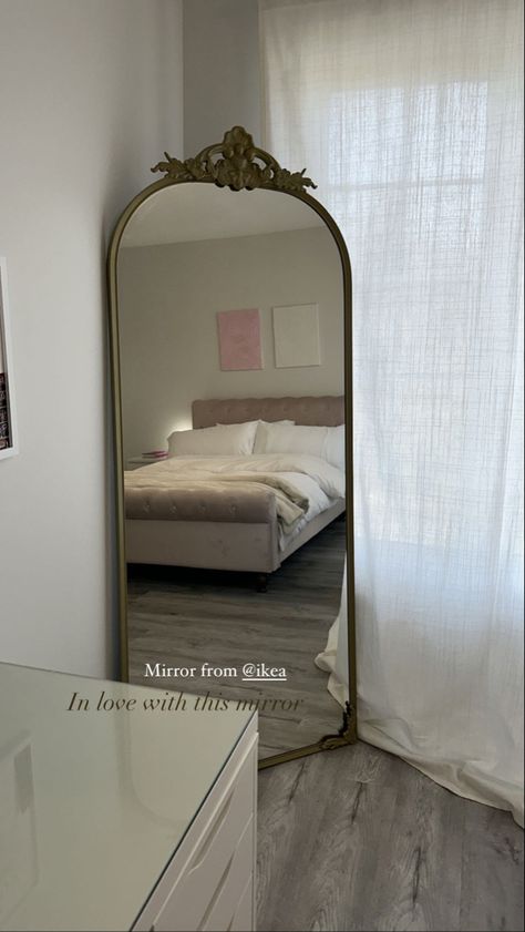 Ikea Mirror Big, Gold Vintage Mirror, Ikea Mirror, Big Dreams, Small Budget, Vintage Mirror, Room Inspo, Home Renovation, Everyday Life