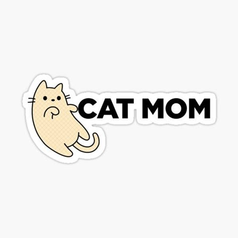 Calling all the cat parents, this funny amazing cat mom sticker is for you to show everyone that you are a legit cat mom. Everyone should know that your cat is your child, not just your pet. Your ball of fluff should be loved, respected, and treated as an actual sassy messy emotional snuggly child by everyone. Use these items around your cat and let them know that they are not just your pet but also your fluffy friend and kid. MEOW! Dog Mom Clothes, Small Embroidery Designs, Dog Mom Sticker, Cat Parents, Small Embroidery, Mom Clothes, Cute Laptop Stickers, Cute Laptop, Mom Design