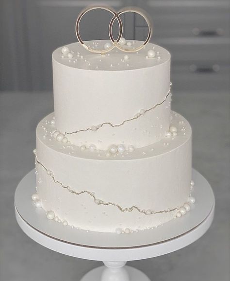 Simple Cake Designs Wedding, Civil Wedding Cake, Cake Wedding Simple, Cake Wedding Elegant, Cake Designs For Wedding, Cakes For Engagement, Wedding Torte, Cute Wedding Cakes, Best Cake Designs