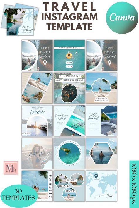 Travel Agent Templates, Travel Marketing Template Travel Social Media Template, IG Post Template, Agency Promotion, Travel Guide Template Ig Post Template, Resorts For Kids, Disney Travel Agents, Travel Marketing, Guide Template, Marketing Template, Vacation Mode, Ig Post, Travel Instagram