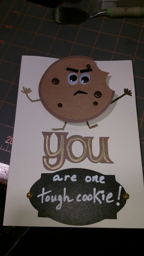 Tough cookie/Jack get well card Tough Cookie Card, Safari Kids Crafts, Feel Better Cards, Get Well Baskets, Safari Kids, Teeth Dentist, Tough Cookie, Get Well Cards