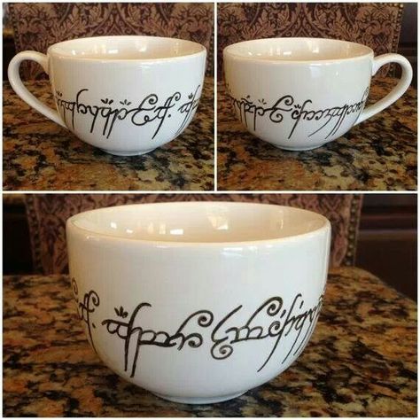 Lotr mug Cappuccino Mug, Lord Of, Cappuccino Mugs, One Ring, Middle Earth, Cups And Mugs, The Rings, Tolkien, Lord Of The Rings