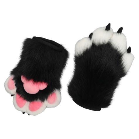 PRICES MAY VARY. Material: Made of faux fur material, smooth and vivid color.The lining is soft and absorbs sweat. Size: This single glove is about 25x32 cm. Easy to Use: This paw gloves is soft and warm, easy to carry.Suitable for winter holiday and cosplay party. Occasion: Perfect for Halloween, Christmas, Easter, cosplay, carnivals, birthday, masquerades, parties, holiday, winter, clubs, photography props or other festivals. Gifts: This is a perfect gift for family and friends.The unique desi Fursuits For Sale, Fur Mittens, Claw Gloves, Paw Gloves, Wolf Paw, Black Claws, Fur Mitten, Halloween Party Costume, Xmas Wishes