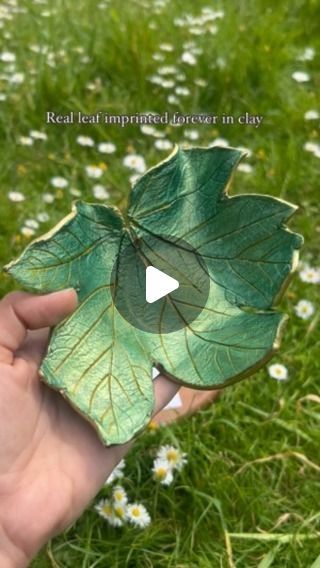 Colleyflowers Ltd by Mother & Daughter 🧚 on Instagram: "Real leaf imprinted in clay. Unique, handmade and can be used as a decorative ring dish/ trinket bowl.  On Etsy: Colleyflowers.etsy.com" Polymer Clay Bowls, Tray Clay, Clay Bowls, Real Leaf, Real Leaves, Trinket Bowl, Ring Dish, Mother Daughter, Tray