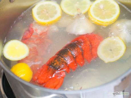 Image titled Boil Lobster Tails Step 10 Lobster Tail Boil, Boil Lobster Tail, How To Prepare Lobster, Boiled Lobster, Seafood Brunch, Cooking Frozen Lobster Tails, Cooking Lobster, Frozen Lobster Tails, Cook Lobster