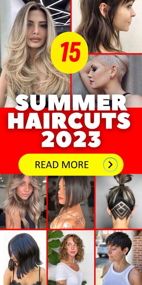 Get ready for summer 2023 with the latest haircut trends for men and women! Discover a variety of styles perfect for the season, from short and cute to trendy and chic. 🌴✂️

Stay ahead of the curve with the best summer haircuts for ladies, including short haircuts, medium length styles, and haircuts for fine hair. Explore haircut styles for men, women over 50, and boys as well. 💈👩

Choose from summer bob haircuts, straight hair styles, and haircuts for long hair. Hairstyle 30s For Women, Summer Haircuts 2023, Short Summer Haircuts, Current Hair Trends, Haircuts For Ladies, Summer Hair Trends, Long Hair Trends, Summer Haircuts, Short Hair Trends