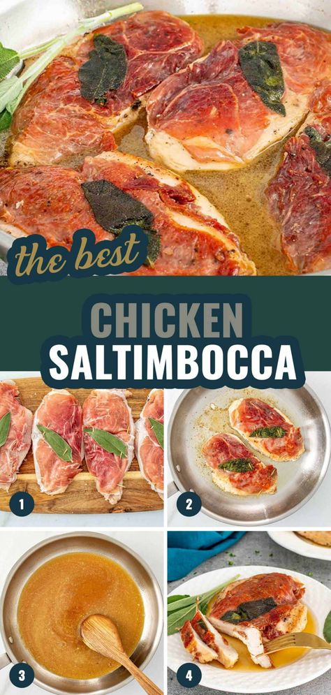 Savor the flavors of Italy with this easy Chicken Saltimbocca! Tender chicken, crispy prosciutto, and a rich wine-butter sauce make it irresistible. #ChickenSaltimbocca #EasyRecipes #ItalianCuisine Chicken Saltimbocca Food Network, Chicken Saltimbocca Recipe, Chicken With Prosciutto, Saltimbocca Recipe, Prosciutto Recipes, Chicken Saltimbocca, Crispy Prosciutto, Turkey Cutlets, Chicken Cutlet