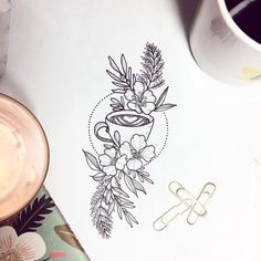 1,114 Likes, 45 Comments - NATHALYBONILLA *tattoo* (@nathalybonilla) on Instagram: “Details that make the difference ☕️ How many memories around a nice cup of coffee!/// Detalles…” Coffee Cup Tattoo, Lotusblume Tattoo, Tea Tattoo, Teacup Tattoo, Cup Tattoo, Coffee Tattoos, Best Sleeve Tattoos, Tattoo Feminina, Love Forever