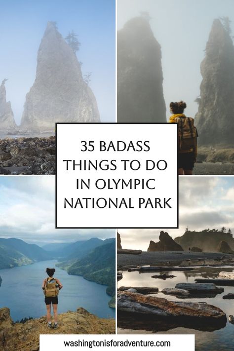 Looking for an unforgettable outdoor adventure? Olympic National Park's diverse ecosystems offer something for everyone. Climb to the summit of Mount Olympus, fish in the Sol Duc River, or watch the sunset over the Pacific Ocean. Get inspired to explore with our guide to the best things to do in Olympic National Park. Mount Olympus Washington, Things To Do In Olympic National Park, Olympic National Park Packing List, Olympic National Park Photography, Olympia National Park, Olympic National Park Itinerary, Olympic National Park Hikes, Sequim Washington, Washington Trip