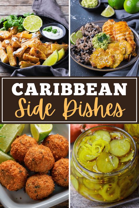 Looking for the perfect Caribbean side dishes? From Cuban black beans to fried green plantains, these dishes bring the taste of the tropics to your dinner table! Caribbean Side Dishes, Green Plantains, Cuban Black Beans, Carribean Food, Cuban Dishes, Jamaican Dishes, Tropical Food, Haitian Food Recipes, Caribbean Cuisine