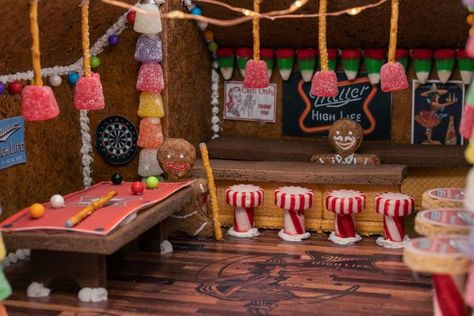 Stadium Gingerbread House, Gingerbread Trees, Gingerbread Contest, Gingerbread Competition, New Christmas Ornaments, Candy People, Homemade Gingerbread House, Gingerbread Castle, Ginger House