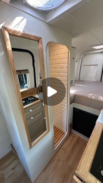 JORVIK VAN CONVERSIONS on Instagram: "N E W • V A N • D A Y  . You might notice something a bit different about this van?! Yes, that’s right - it’s a BRAND NEW LAYOUT! . This is Medium Wheel Base (MWB) Mercedes Sprinter van. It hosts all the classic Sandy design features but with some twists!  . 🔀 The bed is length ways rather than width ways -  meaning no climbing over eacother when you want to use the toilet in the middle of the night!   🔀 The kitchen has a 2 ring burner hob, mini Belfast sink, storage and fridge just like the Sandy - but it comes over the sliding door so you can fit it all in (space is limited in a MWB).  🔀There is no L-shaped sofa area at that front. Instead two captain chairs have been installed that swivel round and a table can be added.   🔀 The media area (with Mercedes Sprinter Camper Layout, Mwb Van Conversion Layout, Simple Camper Van Conversion Diy, Camper Space Saving Ideas, Sprinter Van Layout, Camper Diy Ideas, Sprinter Van Interior Ideas, Van Life Layout, Van Layout Ideas