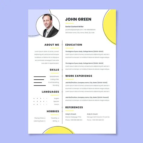 Resume Template Professional With Photo College Resume | Etsy Photo Cv, Resume Template Creative, College Resume Template, College Resume, Resume Professional, Cv Template Word, Youve Been, College Names, Cv Resume Template