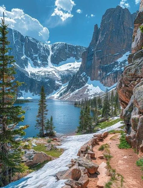 Iceberg Lake, Glacier National Park, Montana, USA Montana Aesthetic, Montana Hiking, Montana Lakes, Nature Scene Tattoo, Science And Nature Books, Nature Bookmarks, Glacier National Park Montana, Glacier Park, Pretty Landscapes