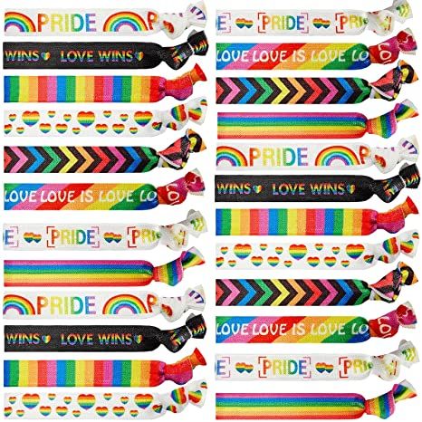 Amazon.com : 24 Pieces Rainbow Hair Tie Accessories Gay Pride Parade Festival Celebration Accessories Gay Pride Hair Accessories Love LGBTQ Bracelets Elastic Bands for Women Bisexual Pride Equality Party Supplies : Beauty & Personal Care Pride Hair Accessories, Pride Accessories Diy, Lgbtq Accessories, Pride Hair, Pride 2024, Pride Equality, Pride Accessories, Pride 2023, Pride Jewelry