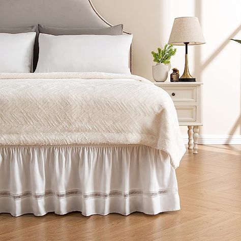 Bed Frame Cover, Metal Bed Base, Lace Bed Skirt, Bed Maker, Lace Bedding, Cal King Bedding, Ruffle Bed Skirts, Ruffle Bedding, Dust Ruffle