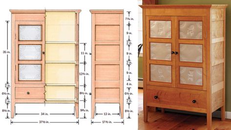 Build a Pie Safe - FineWoodworking Pie Safes Ideas, Diy Pie Safe Cabinet Plans, Diy Pie Safe, Pie Safe Cabinet, Diy Pie, Safe Cabinet, Cabinet Plans, Pie Safe, Woodworking Plans Free