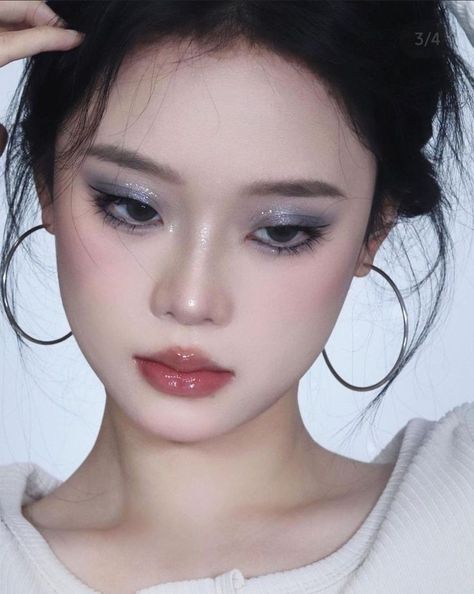 Silvermist Makeup, J Makeup, Monolid Makeup, Concert Style, Doll Eye Makeup, Ulzzang Makeup, Ethereal Makeup, Fairy Makeup, Make Up Inspo