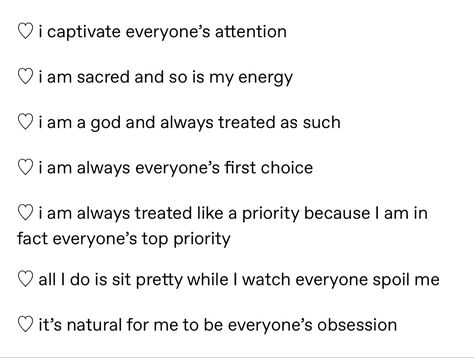 Everyone's Crush Affirmations, I Understand Affirmations, Social Media Fame Affirmations, Social Life Affirmations, He’s Obsessed With Me Affirmations, Obsession Affirmations, Social Butterfly Affirmations, Tumblr Affirmations, Desired Appearance Affirmations