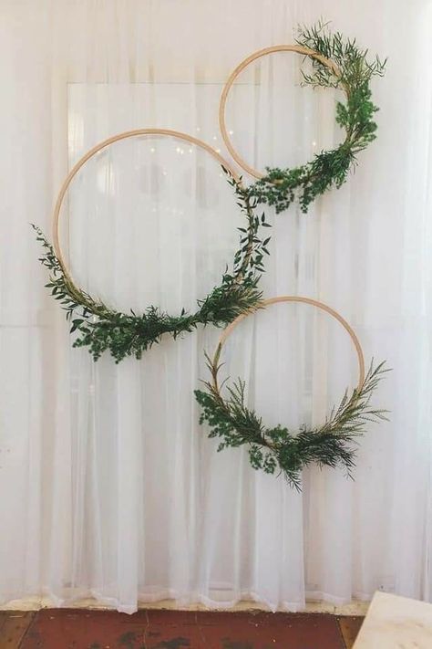 Diy Wedding Wreath, Hoop Wreaths, Wedding Hoop, Diy Wedding Backdrop, Light Backdrop, Copper Wedding, Engagement Decorations, Wedding Wreaths, Whimsical Wonderland Weddings