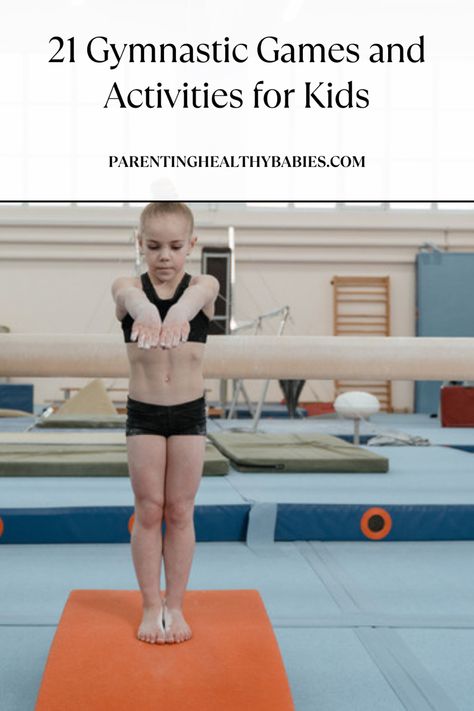 Every child needs a little workout and stretching for the flexibility of the body and to increase agility. Here are 21 Gymnastic Games and Activities for Kids. #gymnasticgamesworkout #gymnasticgames#gymnasticgamesforkids Gymnastics Camp Ideas, Gymnastics Games For Kids, Gymnastics Party Games, Preschool Gymnastics Games, Toddler Gymnastics Activities, Preschool Gymnastics Lesson Plans, Gymnastics Games, Gymnastics For Kids, Gymnastics At Home