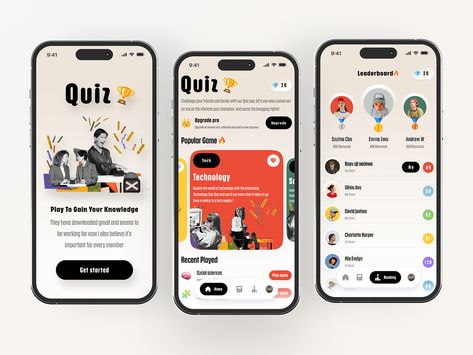 Quiz - Mobile App designed by Bayu Aji Sadewa for Korsa . Connect with them on Dribbble; the global community for designers and creative professionals. Gym App, App Design Layout, Ux App Design, Ios App Design, Card Ui, Quiz Design, Creative Design Agency, Mobile App Design Inspiration, App Interface Design