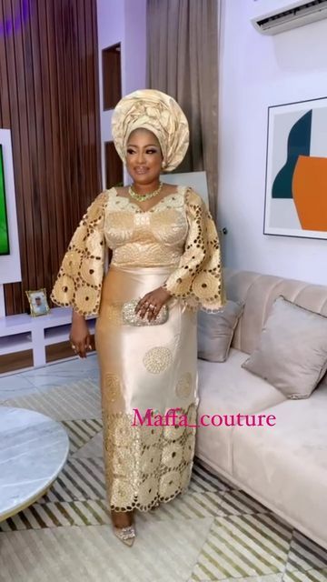 Iro And Buba Styles Lace, Boubou Styles For Women, Nigerian Lace Styles Dress, Nigerian Lace Styles, Mother Of Bride Outfits, Naija Fashion, African Fashion Women Clothing, Blouse Hand Designs, Mommy Style