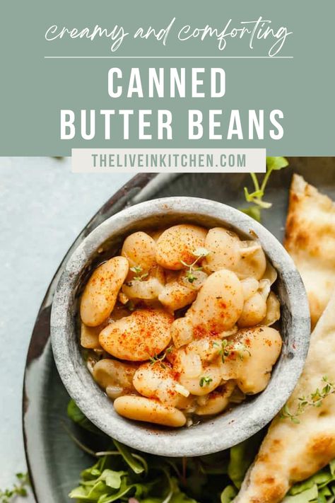 Canned Butter Beans Recipe, Canned Beans Recipe, Vegan Bean Recipes, Butter Beans Recipe, Vegan Bean, Vegetarian Thanksgiving Recipes, Bean Recipe, Canned Butter, Quick Vegan