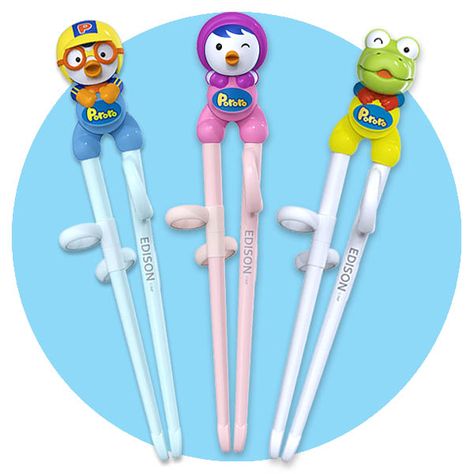 Pororo II Training Chopsticks for Children .. Korean Eating Utensils .. Chopsticks Trainers .. Differences in Chopsticks Training Chopsticks, Eating Utensils, Kids Training, Potato Chips, Kitchen Stuff, Chopsticks, Cubbies, Fine Motor Skills, Kids Meals