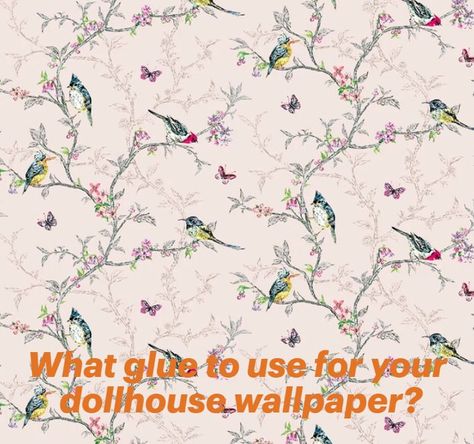 which glue for dollhouse wallpaper Corner Wallpaper, Dollhouse Walls, How To Apply Wallpaper, Dollhouse Decorating, Dollhouse Wallpaper, Stick It, Diy Dollhouse, Doll House, Glue