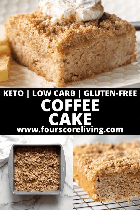 Keto Coffee Cake Keto Baked Goods Almond Flour, Almond Flour Coffee Cake Recipes, Almond Flour Baking Recipes, Almond Flour Cake Recipes Easy, Almond Flour Coffee Cake, Low Carb Coffee Cake, Keto Coffee Cake, Low Carb Coffee, Gluten Free Coffee Cake