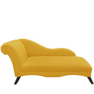 Chaise Lounge Chairs | Wayfair Yellow Chaise Lounge, Yellow Chaise, Living Colors, French Yellow, Cheap Chairs, Chaise Chair, Chaise Lounge Sofa, Skyline Furniture, Black Furniture