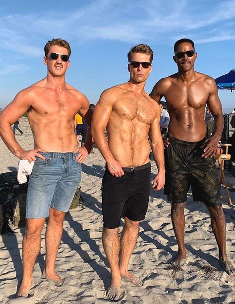 Miles Teller, Glen Powell & Jay Ellis on the set of “Top Gun: Maverick” Mike Teller, Jay Ellis, Glenn Powell, Glen Powell, Miles Teller, The Perfect Guy, Hottest Guy Ever, Hot Actors, Shirtless Men