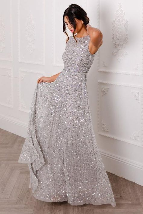 Sparkle Bridesmaid Dress, Silver Wedding Gowns, Sparkly Bridesmaid Dress, Silver Sparkly Dress, Sequins Wedding Gown, Dress Quiz, Silver Wedding Dress, Sparkly Gown, Silver Bridesmaid Dresses