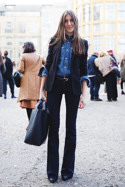 Flare Jeans Outfit, Interview Outfits, Denim Street Style, Look Jean, Blazer Outfit, Spring Fashion Outfits, Cooler Look, Outfit Trends, Interview Outfit