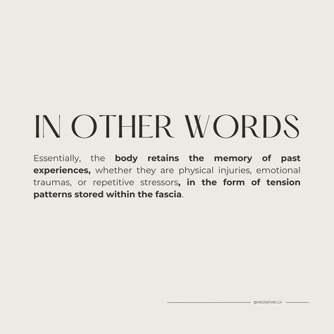 RELEASE YOUR BODY’S HIDDEN STORIES THROUGH FASCIAL WORK. Did you know that beneath the surface lies a network of connective tissue that holds the key to our physical and emotional well-being? 🧠💪 It’s called the fascia, and let us tell you, the fascia keeps the score! It earns its reputation as the body’s memory bank due to its intricate network of sensory nerves intertwined with muscles, organs, bones, and emotions. In moments of physical or emotional trauma, these nerves ✨CAN RETAIN ... The Body Keeps The Score, Moon Board, Sensory Nerves, Low Level Laser Therapy, Chiropractic Wellness, Board Signs, Wellness Clinic, Body Therapy, Connective Tissue