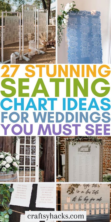 If you are wanting to the most beautiful seating charts for your wedding you will love these wedding seating chart ideas. You can use these stunning seating chart ideas and enjoy getting inspiration for your wedding. These wedding ideas are easy and elegant. Best Seating Chart Wedding, Wedding Ideas For Table Seating, Easy Table Assignments Wedding, Wedding Guest Board Ideas, Ideas For Table Seating At Wedding, Wedding Seating Assignment Display, Wedding Seating Arrangement Ideas, Wedding Sign Display Ideas, Diy Seating Chart Wedding Frames