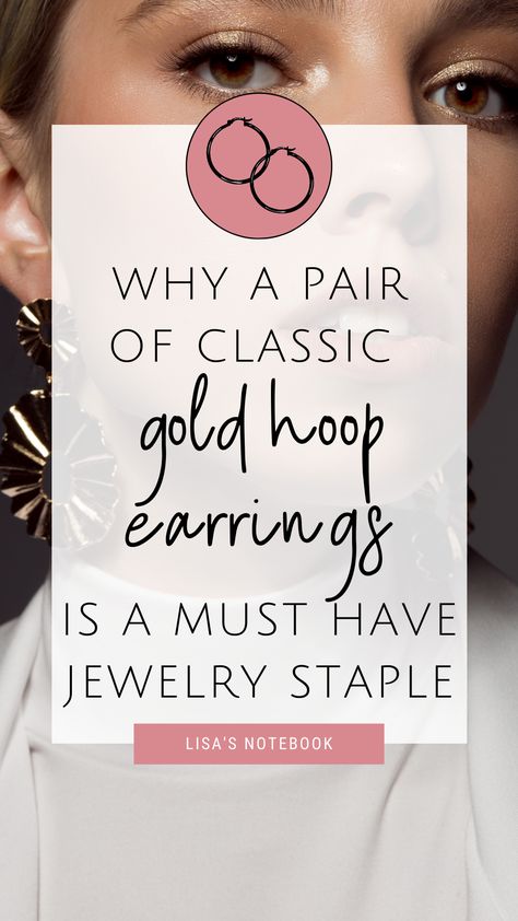 Looking for some gold jewelry to add to your earrings collection? Here's why gold earrings are the perfect earrings aesthetic. Gold hoop earrings come in all kinds of gold earrings designs to suit everyone. Looking for cute earrings or Christmas gift ideas for her? There's an earring style for all! #earings Gold Hoop Earrings Aesthetic, Earrings Aesthetic, Gold Earrings Designs, Classic Gold, Gold Hoops, Earrings Collection, Gold Hoop Earrings, Cute Earrings, Designer Earrings