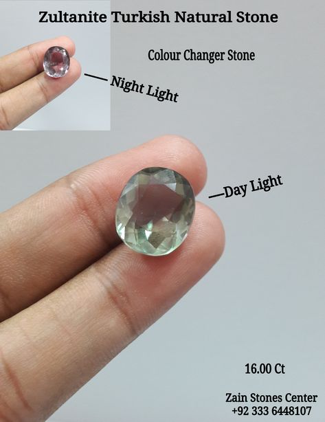 Zultanite Gem Stone 16.Ct Pakistan / Zain Stone Center Zultanite Stone, Gem Stone, Stone Color, Night Light, Natural Stones, Pakistan, Pearl Earrings, Gems, Gemstones